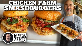 Todds Chicken Parm Smashburgers  Blackstone Griddles [upl. by Eilasor119]