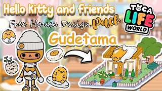 Hello Kitty and Friends in a Free House💕Gudetama  Toca Boca House Ideas✨ House Design TocaLifeWolrd [upl. by Lucic]