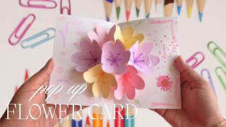 Pop Up Flower Card Tutorial  Handmade Greeting Card  Handmade Birthday Card [upl. by Sivatco]