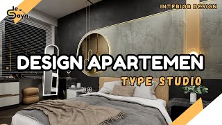 DESIGN INTERIOR APARTEMEN TYPE STUDIO [upl. by Ardnovahs340]