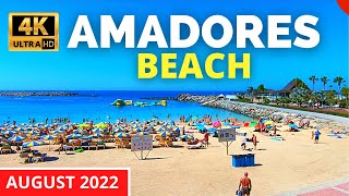 AMADORES Beach Gran Canaria Walk 🔴 August 11 2022  Riu Vistamar to Gloria Palace Royal Hotel [upl. by Egas]