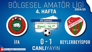 IFA  Beylerbeyispor  BAL Bölgesel Amatör Futbol Ligi maçı  4 Hafta  23 Ekim 2024 [upl. by Ramey425]