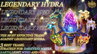 Legendary Hydra 3 Best Teams for Each Head in 5 Minutes Strategy amp Guide 2023  Hero Wars Mobile [upl. by Peednam]