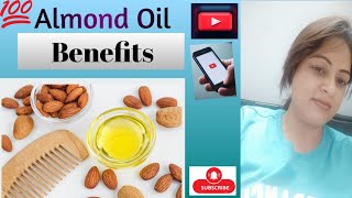 Almond oil benefits For facehair and skinhomeremedies626 [upl. by Lundell296]