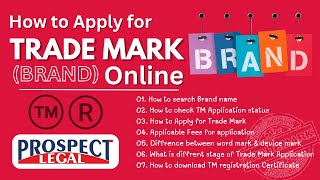 Trademark Brand Registration Process Online  How to Register Trademark Online  Must watch [upl. by Kerrin360]