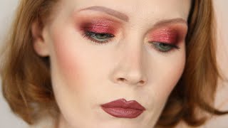 Red Smokey Eye Makeup with a Green Moment [upl. by Eelra]