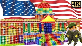 DIY How To Build United States White Hosue and Lego City with Twin Candy Shop for Hamster [upl. by Iznek]