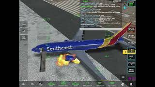 Southwest flight 1380 RFS recreation southwest boeing737max landing [upl. by Espy]