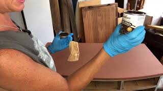 How to stain wood without sanding existing surface [upl. by Mercer681]