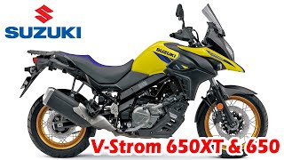 2024 Suzuki VStrom 650XT and VStrom 650  New colors [upl. by Aneekas]