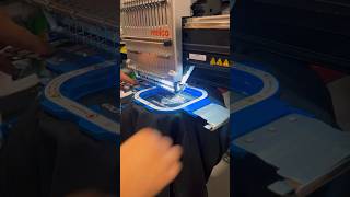 Embroidering soft shell jackets using the EMT16X commercial embroidery machine MelcoEmbroidery [upl. by Iruy708]