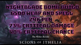 ESO NIGHTBLADE BOMB BUILD UPDATE 41 SCIONS OF ITHELIA  BEST BOMB BUILD IN GAME  Destroy Zergs [upl. by Schwerin294]