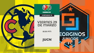 América vs Georginos  JORNADA 13  LIGA BBVA MX  CLAUSURA 24 [upl. by Shulins]