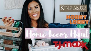 HOME DECOR HAUL  TJMAXX KIRKLANDS BED BATH amp BEYOND [upl. by Zaob]