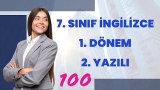 7 SINIF İNGİLİZCE 1 DÖNEM 2 YAZILI AÇIK UÇLU [upl. by Lussi935]