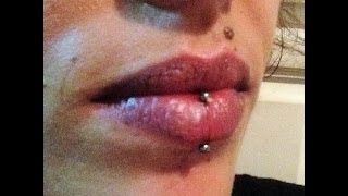 My new piercing Vertical Labret [upl. by Odlanier]