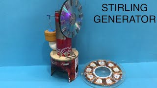 TÜRKİYEDE YAPILAN STİRLİNG MOTOR  STİRLİNG JENERATÖRÜ  STIRLING GENERATOR  STIRLING ENGİNE [upl. by Tlaw]