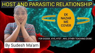 Host parasite relationship Applied biology for DSSSB  By Sudesh Maam [upl. by Gaidano528]