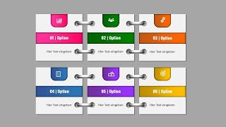 Wie Sie einen Ringblock mit 6 Karten in PowerPoint gestalten [upl. by Solon]