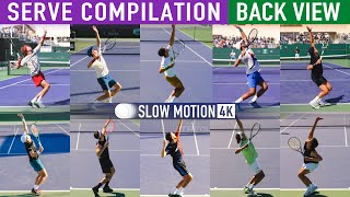 Serve Compilation  Slow Motion Alcaraz Djokovic Sinner Zverev Rublev Shelton [upl. by Brenda]