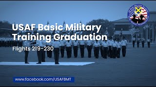 USAF Basic Military Training Graduation Ceremony Flights 219230  March 14 2024 [upl. by Cassius]