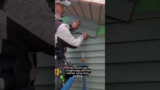 Finding the siding angle on a gable made easy carpenter diy [upl. by Elliven983]