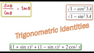 ALevel Trigonometric Identities [upl. by Anailuig]