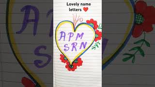 Lovely name letters 🎀💫viralvideo trandingshorts happychhathpuja drawing [upl. by Ursa]