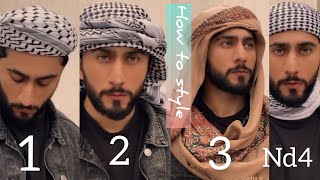 How To Wear keffiyeh Pagri badhane ka tarika  4 style  Majid shah [upl. by Takashi911]