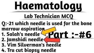 Parts6 Haematology MCQ Question and Answer lab technician BMLT DMLT Nursing and Medical staff।। [upl. by Eneloj847]