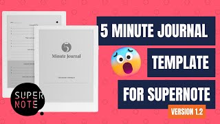 5 Minute Journal Template for Supernote  Latest Version [upl. by Streeter]