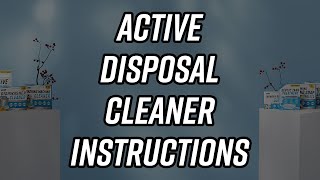 Active Garbage Disposal Cleaner Instructions [upl. by Nomyt]