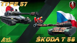 Type 57 vs Skoda T 56  WoT Blitz  quick comparison and gameplay [upl. by Selle825]