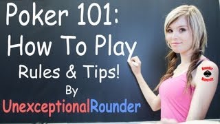 How To Play Poker  Texas Holdem Beginner Tutorial  Poker Rules [upl. by Amal]