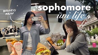 University Vlog 1 day ชีวิตนักศึกษาปี 2 BBA CU เรียนบริหารธุรกิจจุฬา what i eat in a day 📝 cremaa [upl. by Assenar]