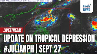 LIVE Update on Tropical Depression JulianPH September 27 2024  Replay [upl. by Swigart536]