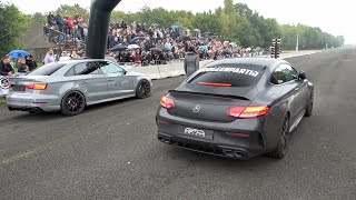 1000HP AWD Mercedes C63S AMG GAD Motors VS 800HP Audi RS3 Sedan [upl. by Zeiger]