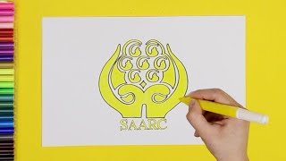 How to draw SAARC Symbol [upl. by Llennol282]