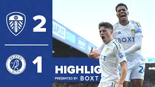 Highlights  Leeds United 21 Bristol City  James and Piroe goals [upl. by Dnomal544]