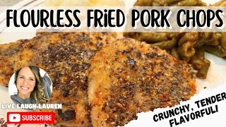 Flourless Fried Pork Chops No pork rinds or flour needed [upl. by Airdnahc677]