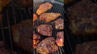 Smoke chicken breast and thighs  bbq chicken foodie bbq bbqlovers [upl. by Eniretak910]