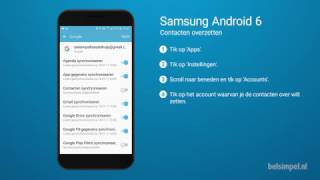 Tips amp Tricks  Samsung smartphone Contacten overzetten Android 6 [upl. by Akirdnuhs980]