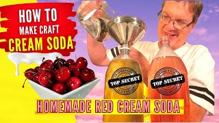 Easy Homemade Cream Soda and Red Cream Soda  Cherry Cream Soda  Craft Sodas [upl. by Esinek]