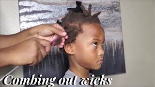 Combing out Wicks  Part 1 Take Down amp Detangle [upl. by Nahtnanhoj]