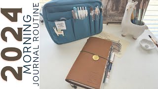 2024 Morning Traveler’s Company Notebook Setup amp Planner Delfonics Pouch [upl. by Ellednahc]