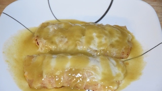 Creamy Chicken Enchiladas Recipe  Receta de Enchiladas  Chicken Enchiladas With Green Chile Sauce [upl. by Ciapas]