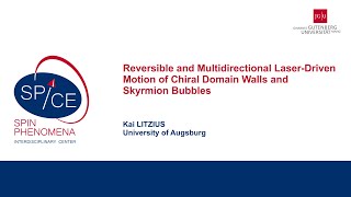 Talks  Spin textures Magnetism meets Plasmonics 2024  Kai LITZIUS University of Augsburg [upl. by Aihtnis]