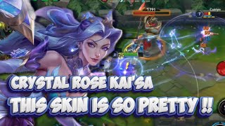 3X TRIPLE KILL  BEATIFUL SKIN CRYSTAL ROSE KAISA GAMEPLAY  Wild Rift Build  Runes [upl. by Holloway]