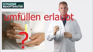 Umfüllen von Desinfektionsmittel erlaubt  § 4 Abs 14 AMG [upl. by Ecirtam]