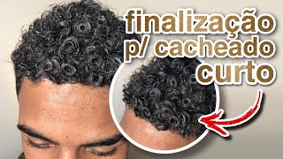 FINALIZAÇÃO DE UM CABELO CACHEADO CURTO  CABELO CACHEADO CURTO MASCULINO [upl. by Airom]